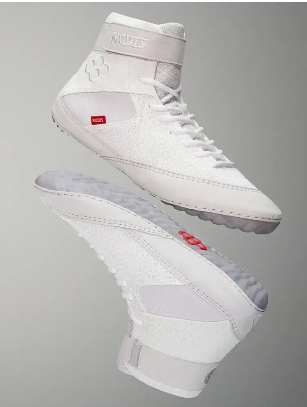 RUDIS SAMURAI Wrestling Speef Wind White High-Top Training Shoes Sz 6.5W 5M